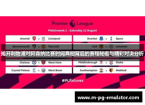 揭开利物浦对阿森纳比赛时间真相背后的赛程秘密与精彩对决分析 揭开利物浦对阿森纳比赛时间真相背后的赛程秘密与精彩对决分析